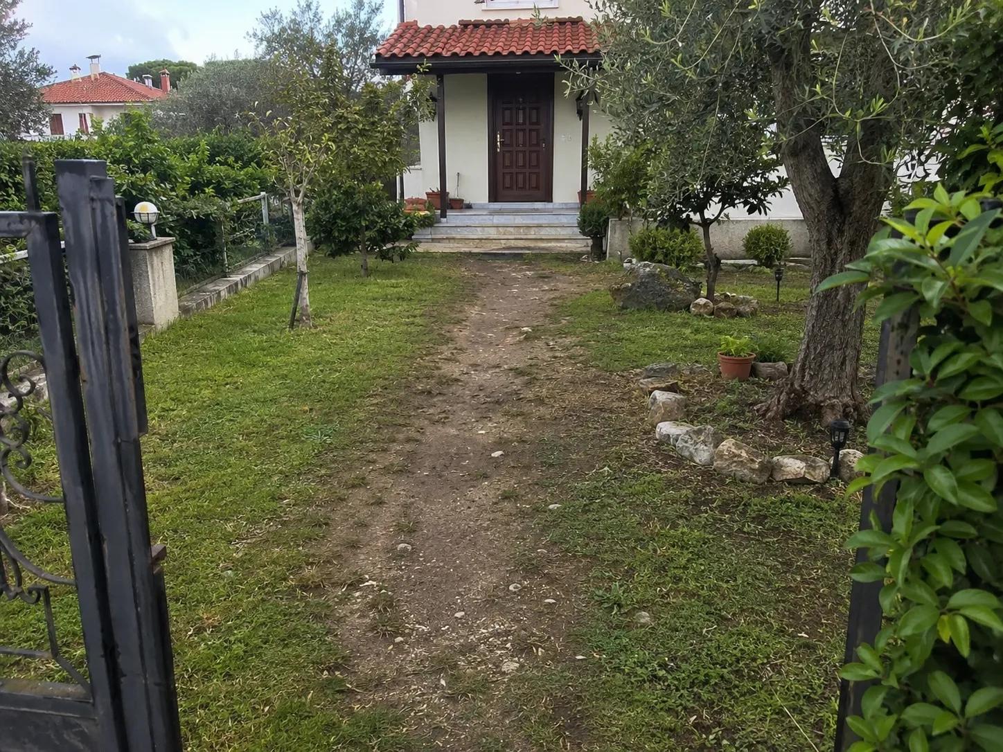 Çamurlu bahçe geçiş yolu