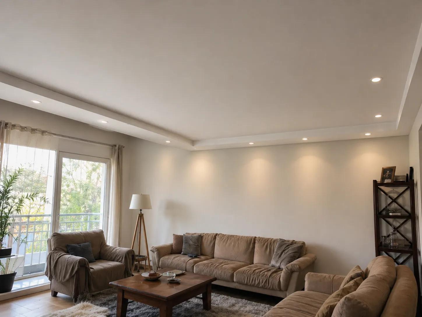 Açık tesisatlı salon tavanı