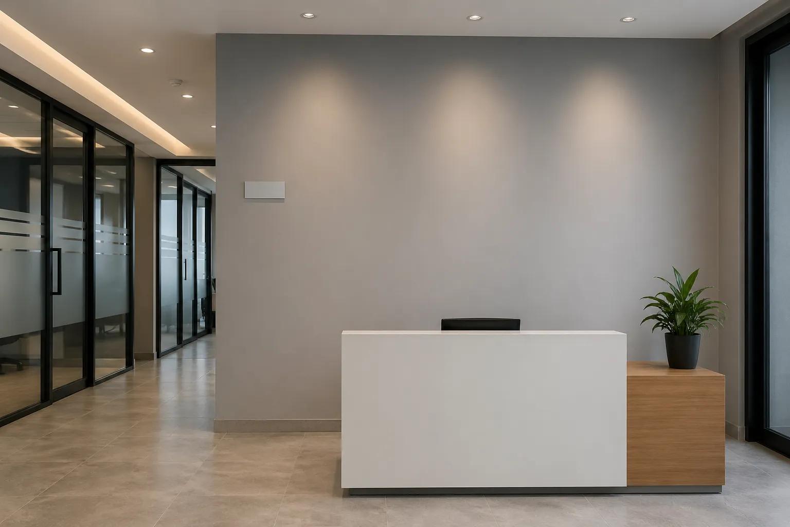 Sade ofis giriş duvarı