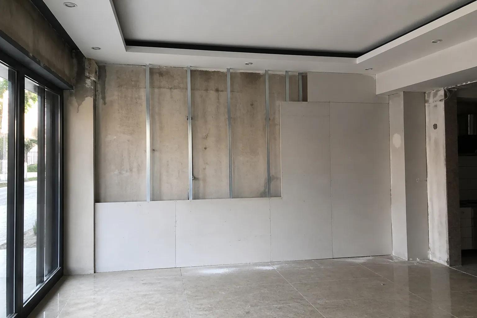 dış cephe elyaflı panel duvar vidalama öncesi konut görünümü