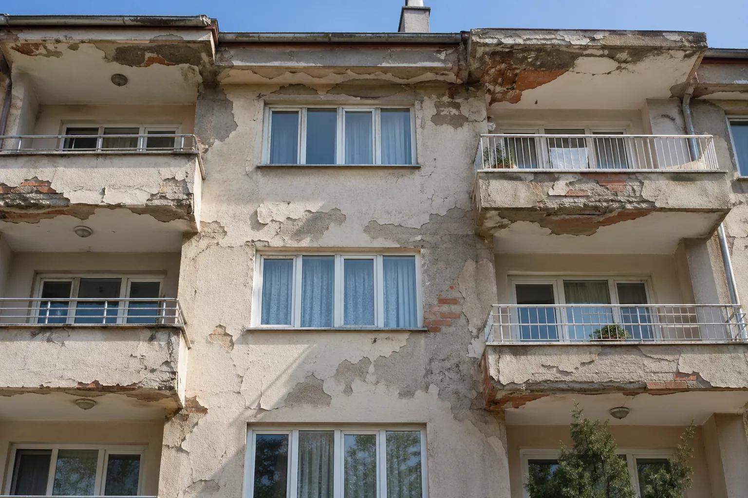 Dökülmüş cephe sıvası