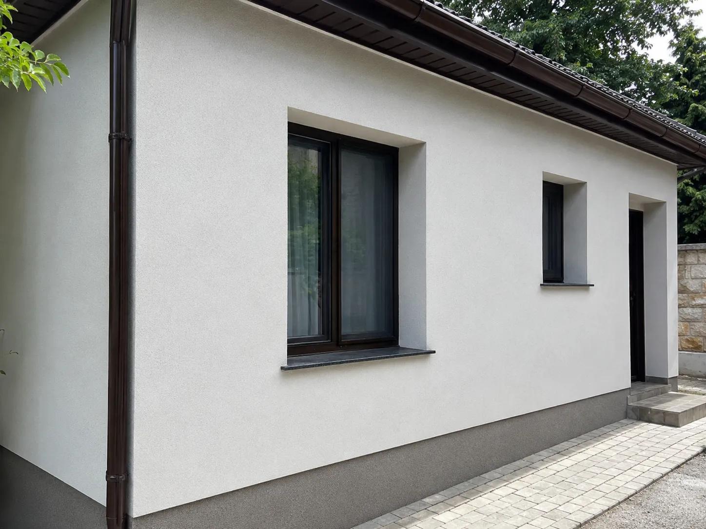 mineral sıva sonrası dış yüzey teslim görünümü