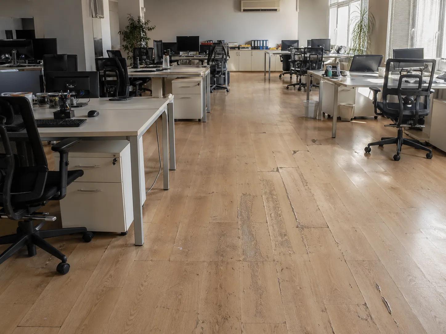 PVC mineflo döşenmiş ofis