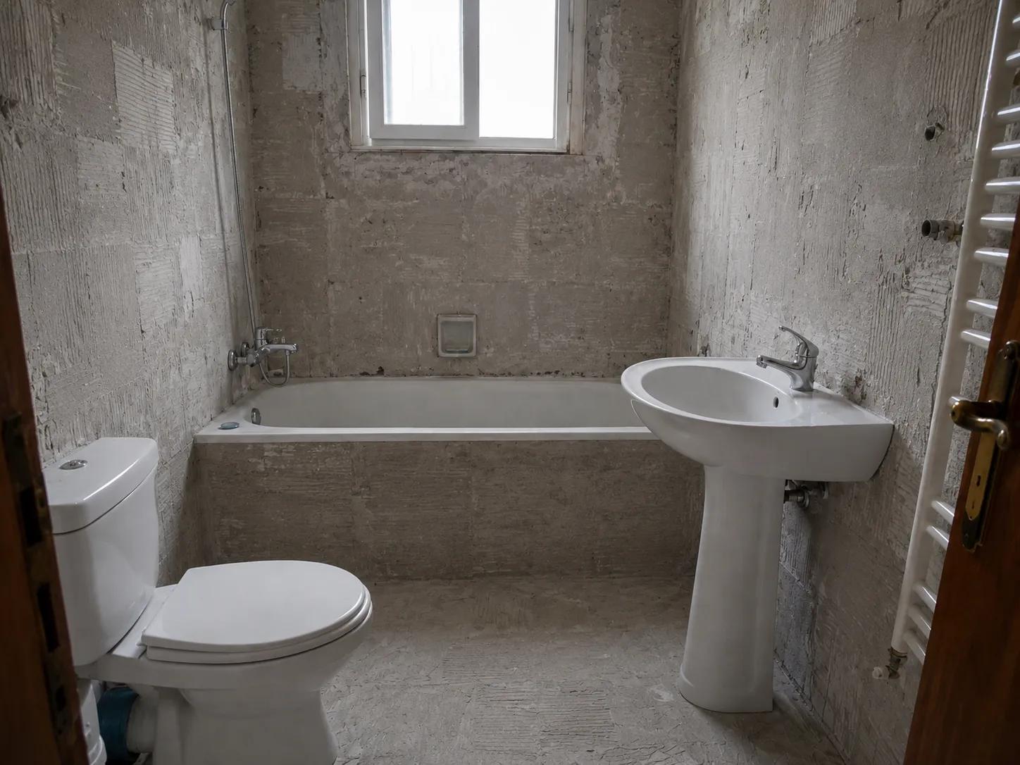 Kırım sonrası temizlenmiş banyo