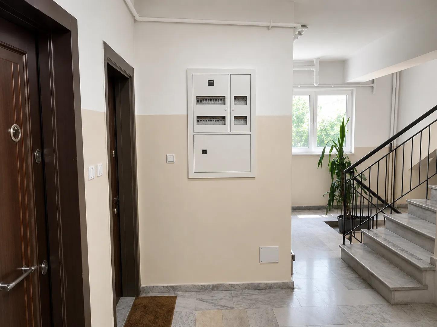 sigorta kutusu değişimi sonrası apartman ortak alanı teslim görünümü