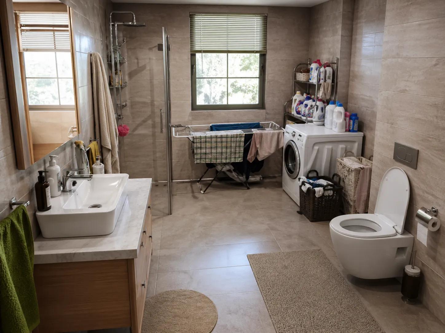 Geniş banyo görünümü