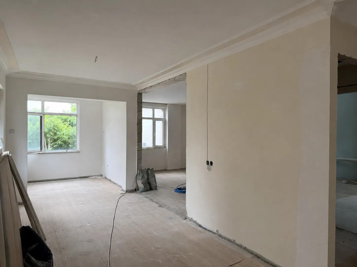 su nem dayanıklı alçıpan bölme duvar vidalama öncesi konut görünümü
