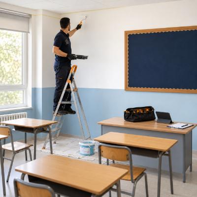 Duvarı Yıpranmış Eğitim Alanları