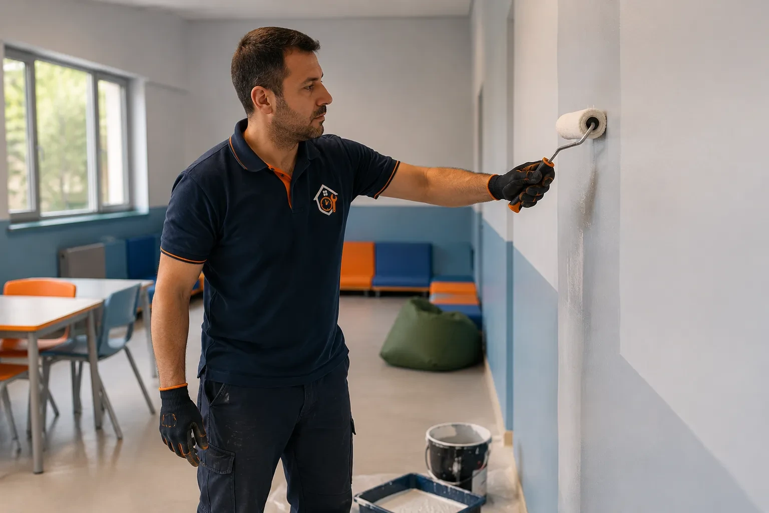 Boya Kardeşliği sınıf boyama sahnesi