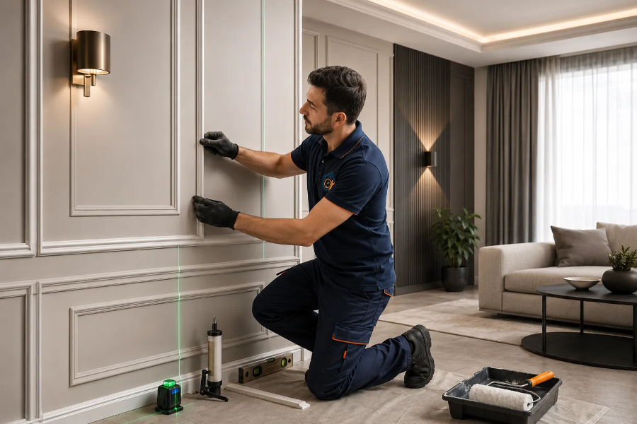 Duvar Çıtası + Boya Uygulamaları