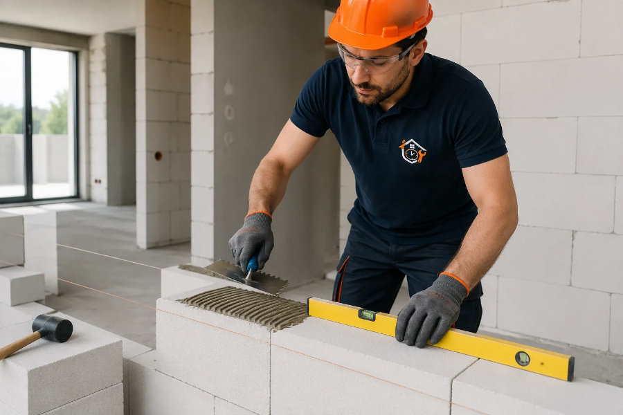 Gaz Beton Duvar Örme Uygulamaları