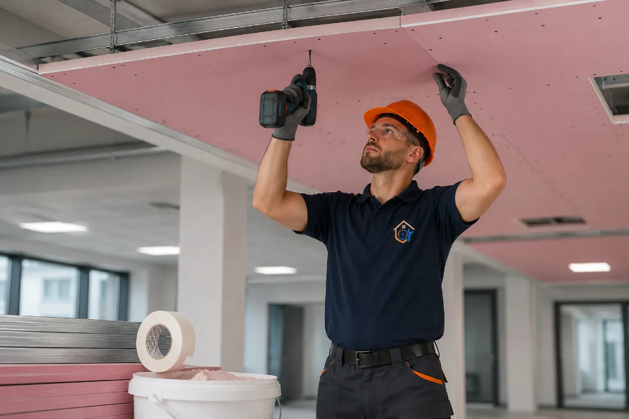 Yanmayı Geciktiren Alcıpan Asma Tavan Vidalama Uygulamaları